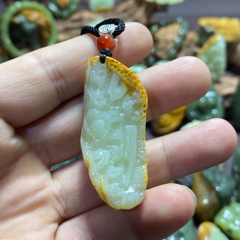 【闪购商品】岫岩河磨玉（透闪石质玉）吊坠未镶嵌