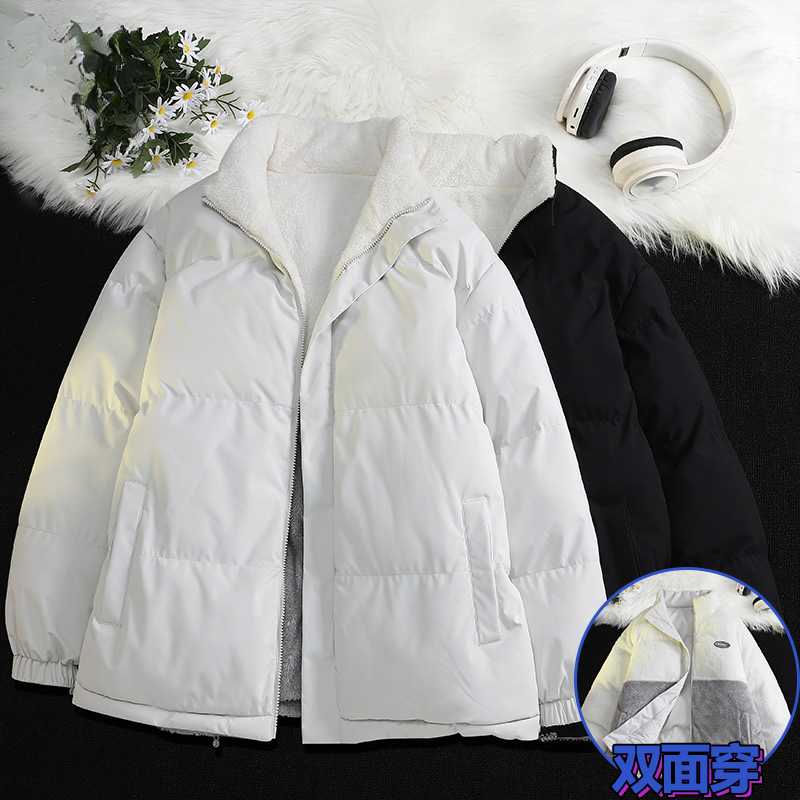 uaw2024潮流外套男女同款冬季新款潮百搭双面穿面包服情侣保暖