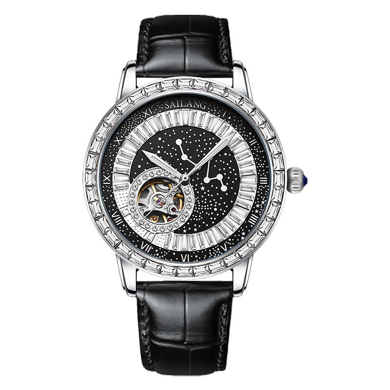 【专属】SAILANG黑天鹅系列自动机械男士时尚腕表6603B针扣