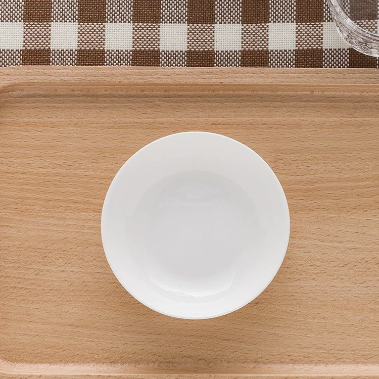 景德镇高温纯白骨瓷【4寸味碟】釉下彩高温瓷