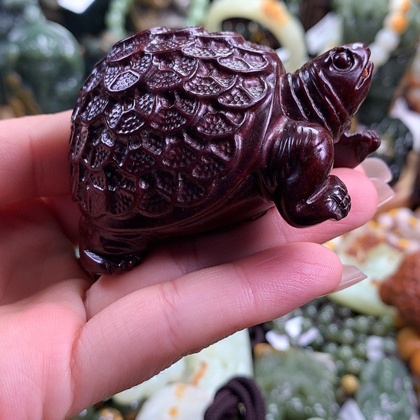 【闪购商品】岫岩河磨玉（透闪石质玉）手把未镶嵌长****6