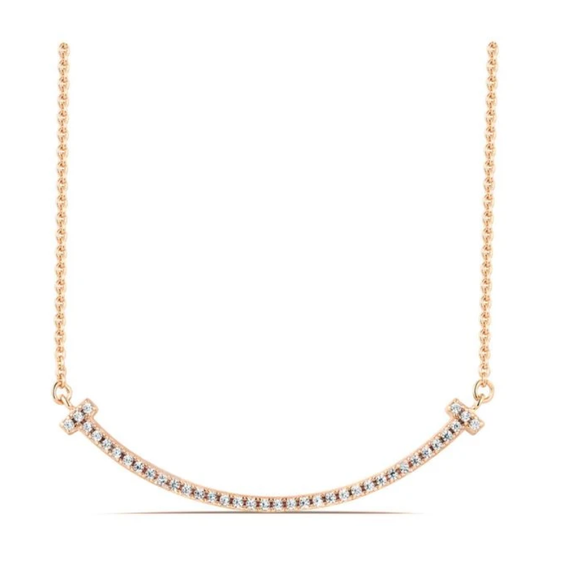 围巾 T25满钻微笑 围巾 中号气质百搭简约金色带钻中古单钻