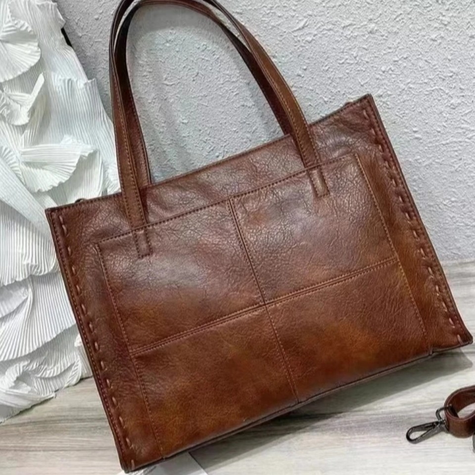 编码051——100按编码拍牛皮休闲百搭单肩简约手提包包