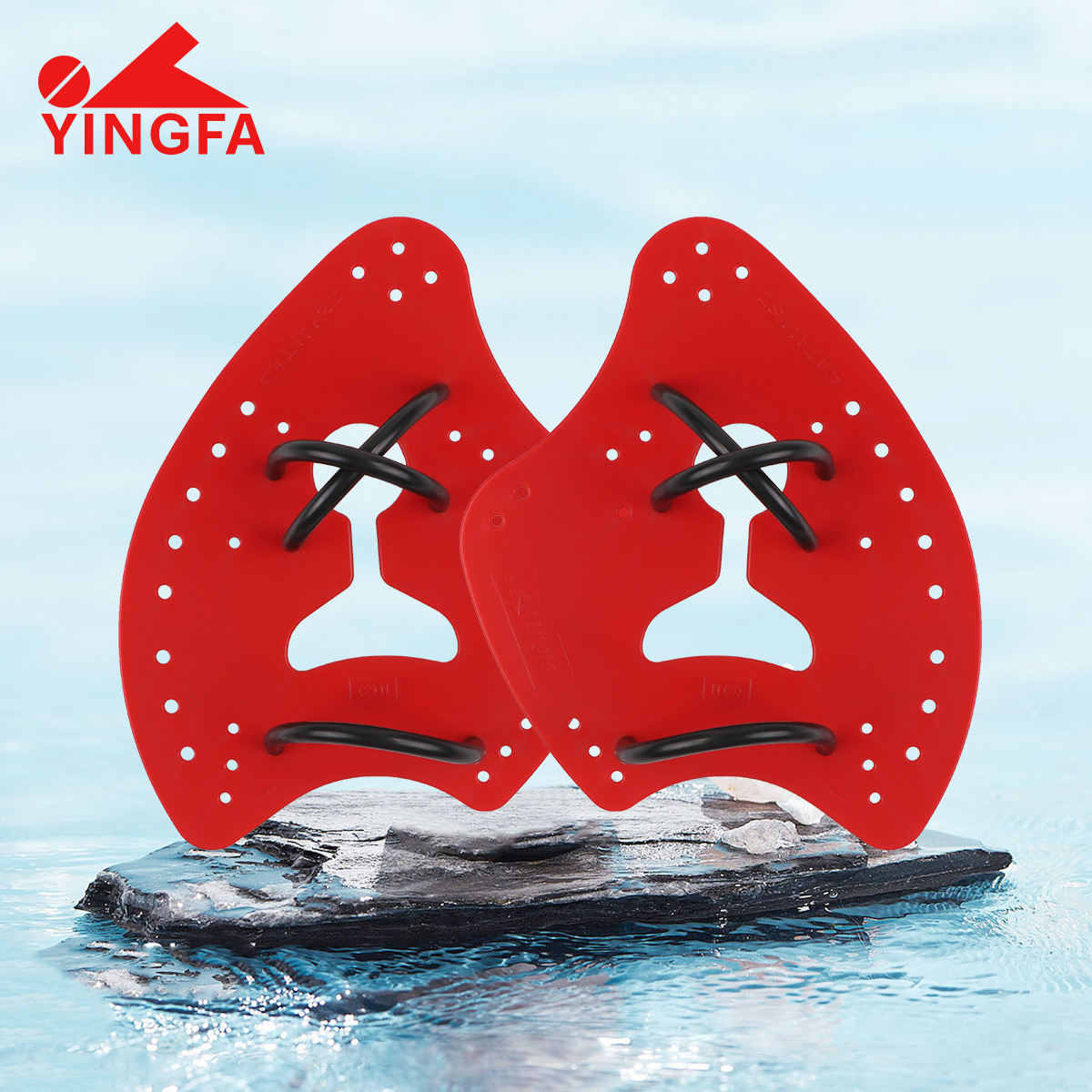 英发手蹼斧式划水掌自由泳划臂训练儿童大人初学者学游泳专业装备