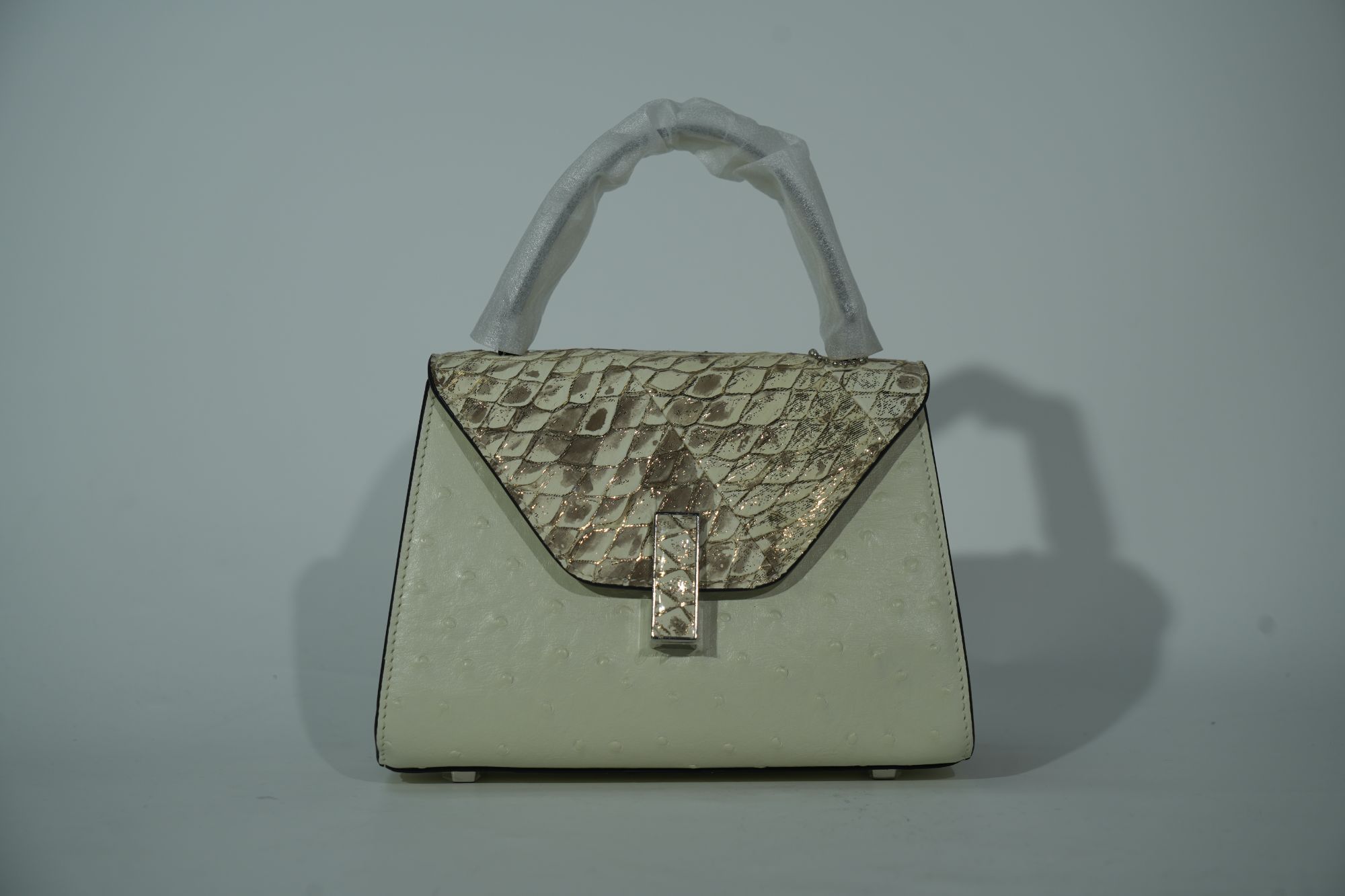 秀姐定制 稀有皮手工包（小瓦-鱼皮配牛皮) 女士手提包单肩斜跨包