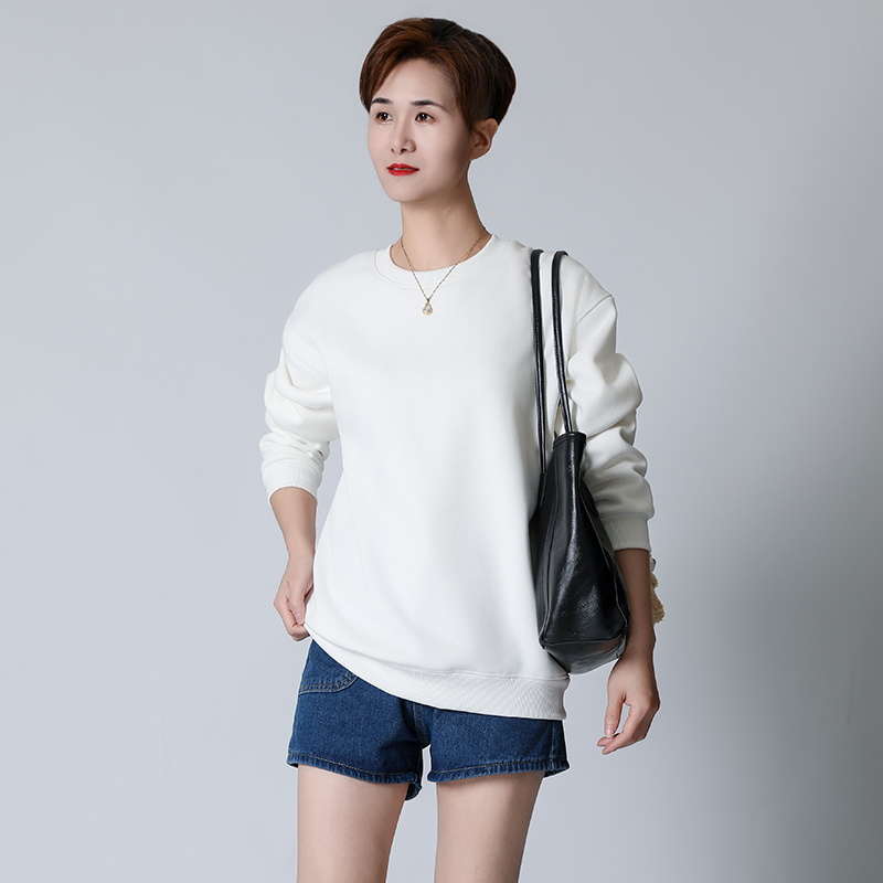 V/雅鹿雅鹿圆领卫衣女2025春秋新款男女同款百搭上衣5966