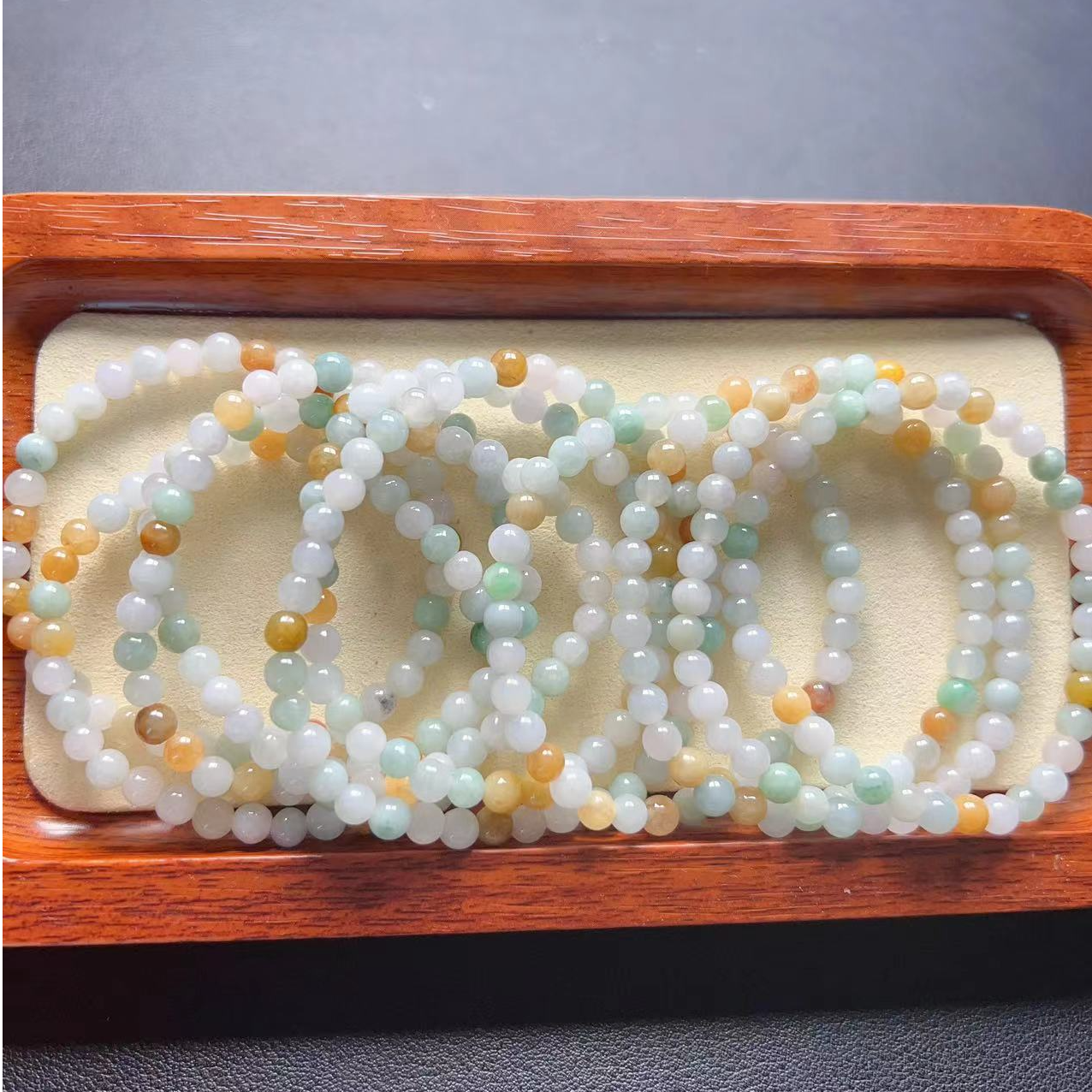 天然A货翡翠手链多样性发货多宝时尚百搭清新卡6手串送闺蜜单圈