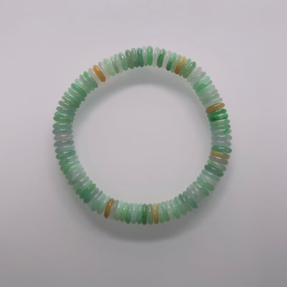 天然A货翡翠手链时尚百搭绿色素圈翡翠手链气质素款女款玉手串