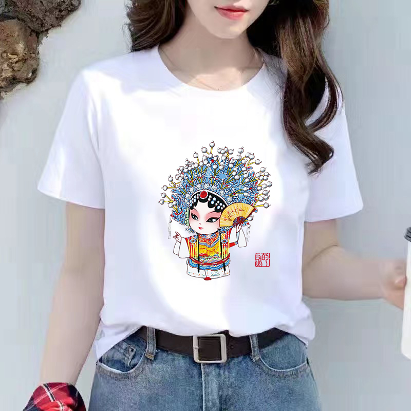 夏季2025新款百搭宽松修身纯色短袖设计感小众印花短款T恤上衣潮