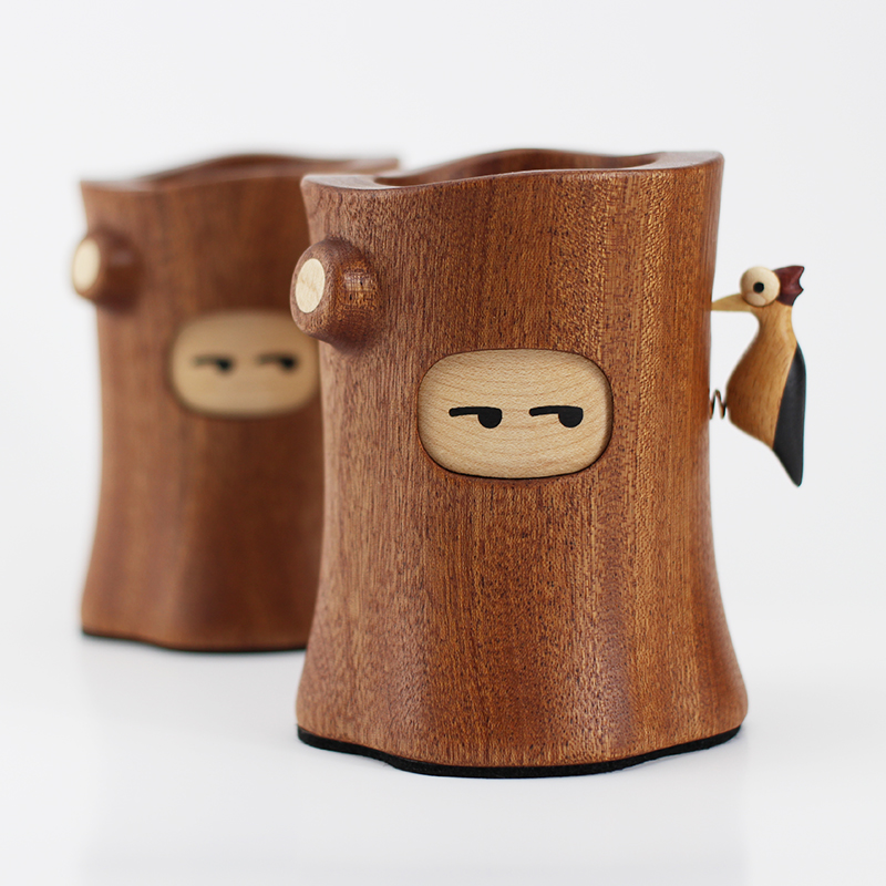 小树笔筒 创意桌面摆件 办公室礼品 可爱表情包摆件