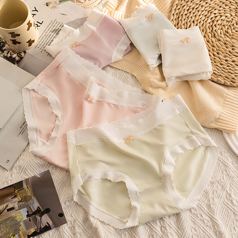 新款莫代尔舒适大码内裤简约无痕中腰时尚透气女士内裤