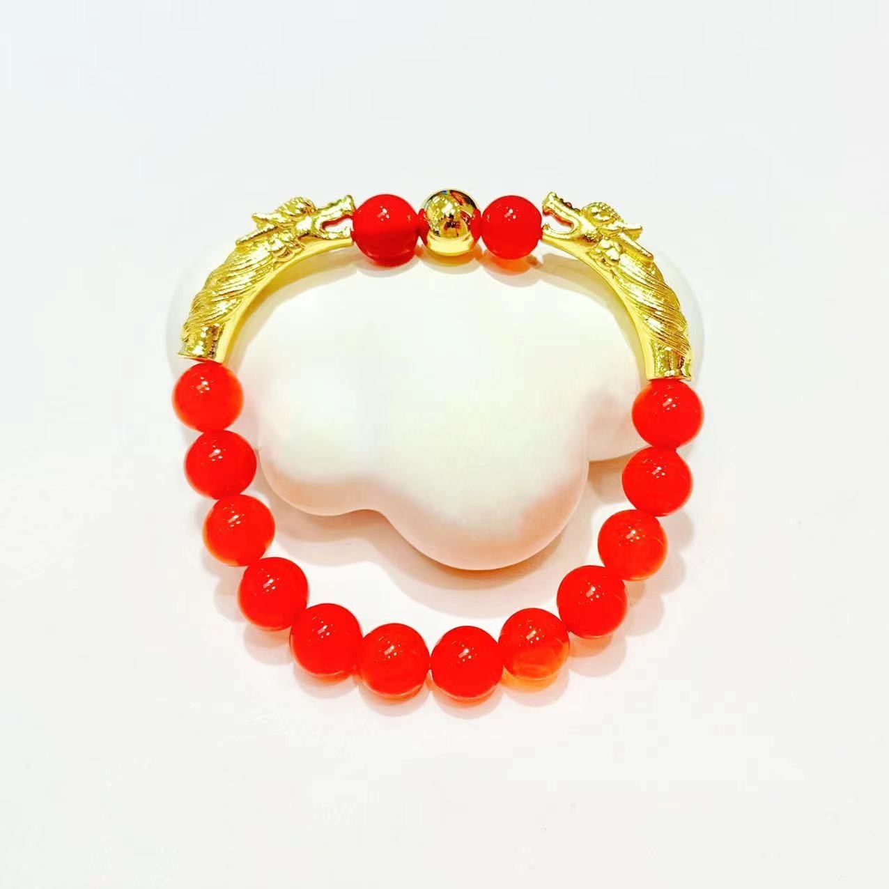 【君总专属】品牌甄选 双龙戏珠平安玉髓手链【ZSL60】