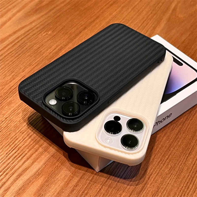 KEBENA秋冬黑白编织纹苹果15Pro手机壳iPhone14Promax高级感13/12