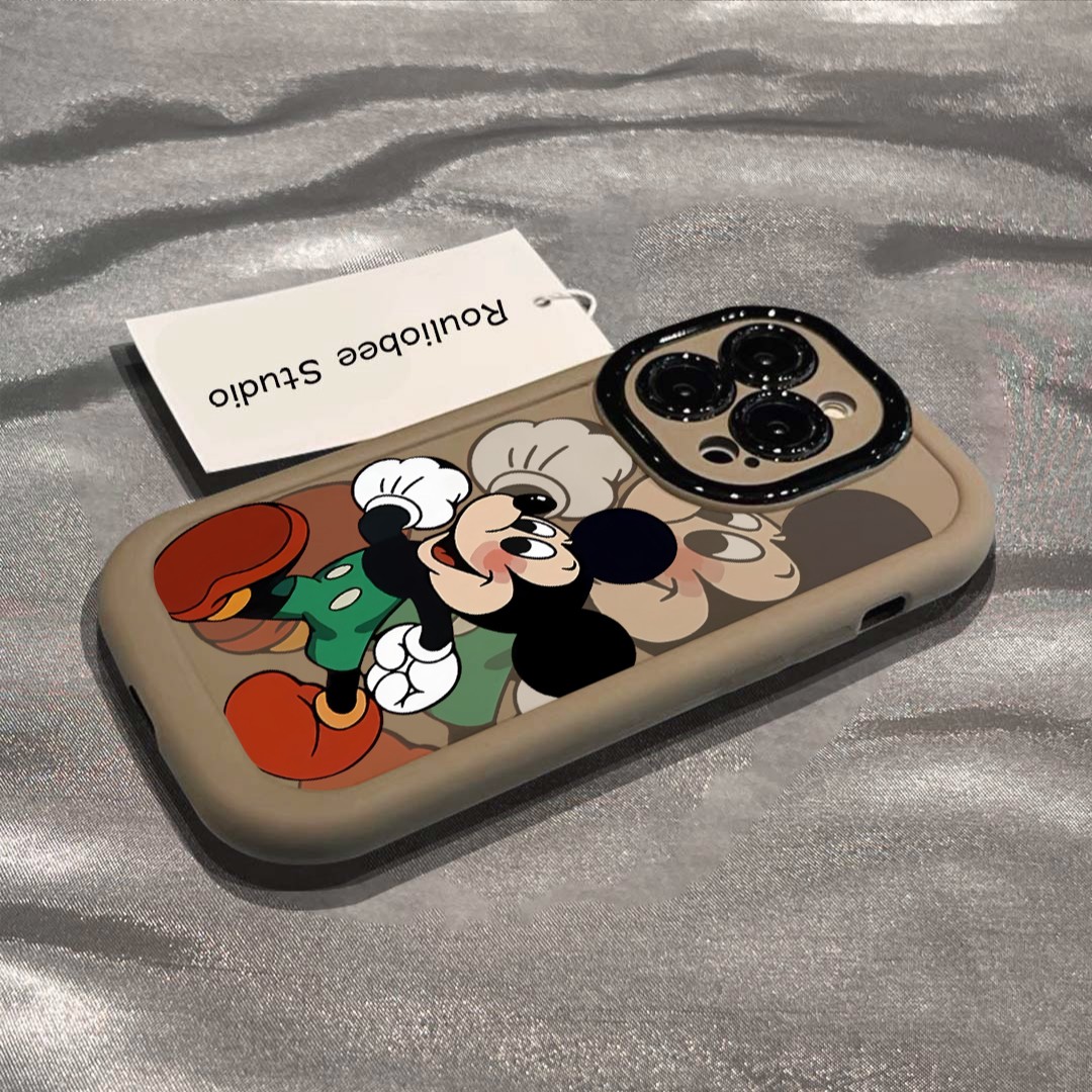 KEBENA卡通绿衣米奇适用iPhone15苹果13手机壳小米14vivo华为oppo