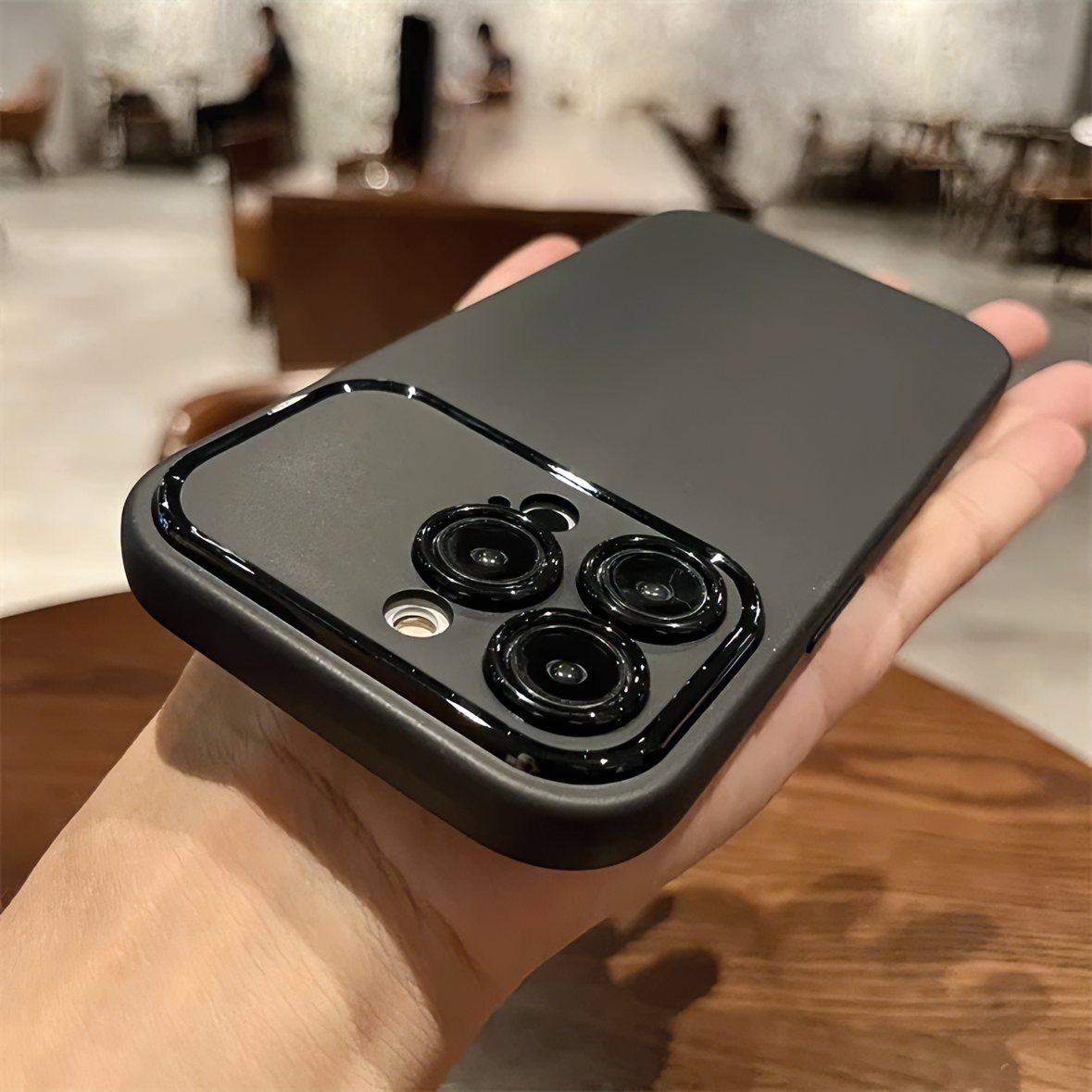 KEBENA磨砂大视窗iPhone15手机壳苹果14Promax简约13情侣12全包11