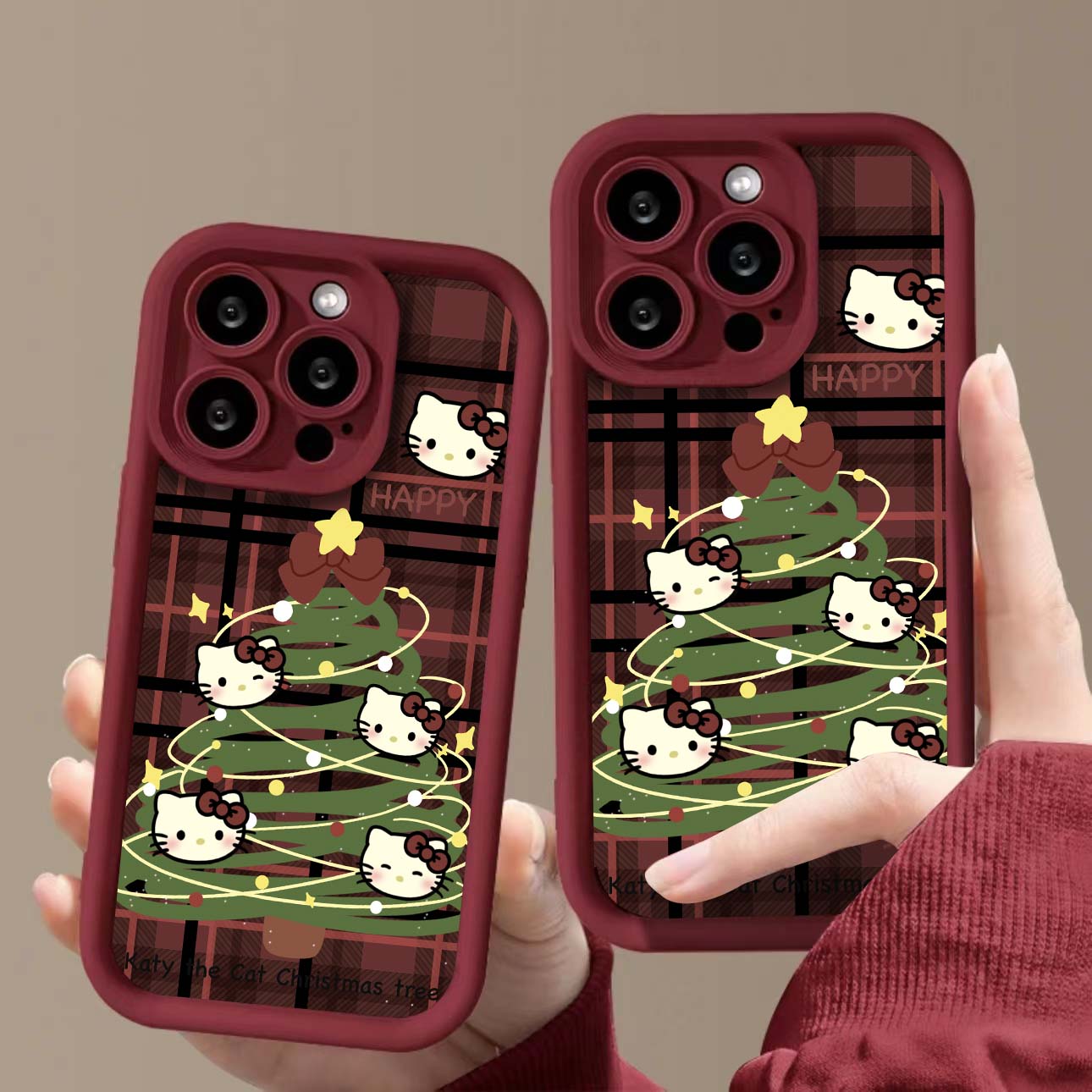 KEBENAKT猫圣诞树适用iphone15苹果13手机壳华为vivo小米14oppo软