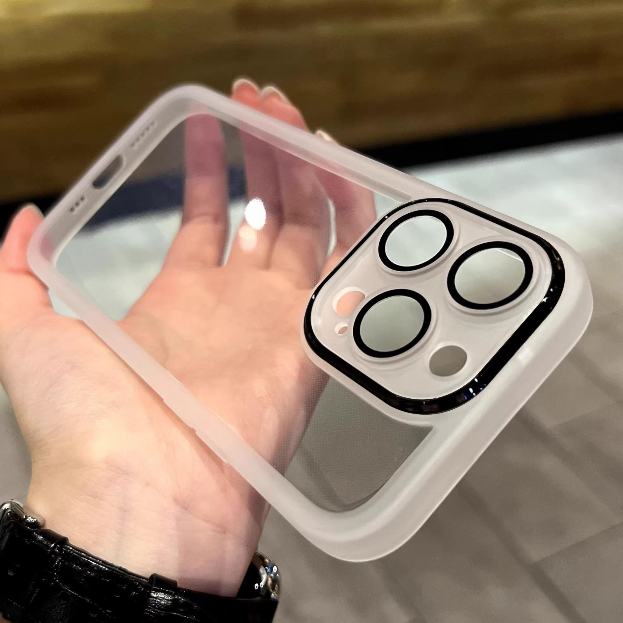 KEBENA自带镜头膜适用苹果15promax高级感13极简iphone14保护套12