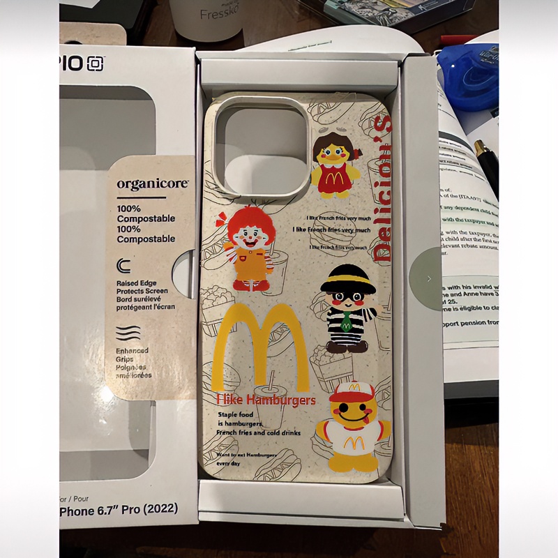 KEBENAinsM记小人小麦苹果15手机壳iPhone14promax防摔12软13套11