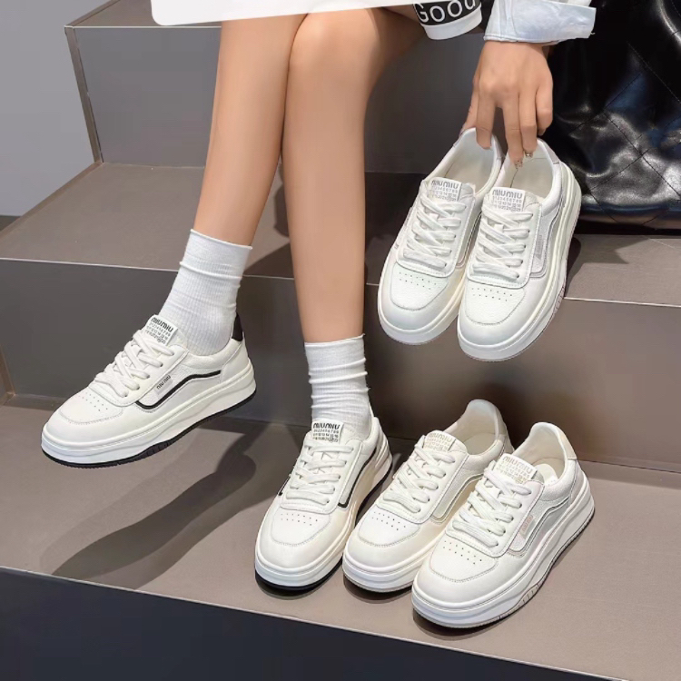 新款秋季软底真皮小白鞋女百搭休闲平底防滑运动板鞋