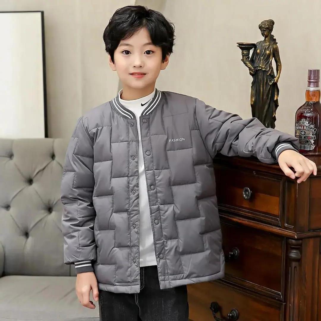 雅鹿儿童羽绒内胆男女学生保暖校服内搭轻薄秋冬神器中大童白鸭