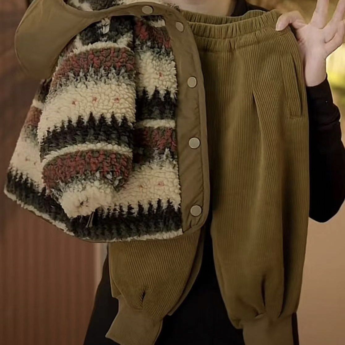 儿童毛百搭毛衣2024秋冬季新品儿童连帽加厚保暖宝宝韩版时髦外套