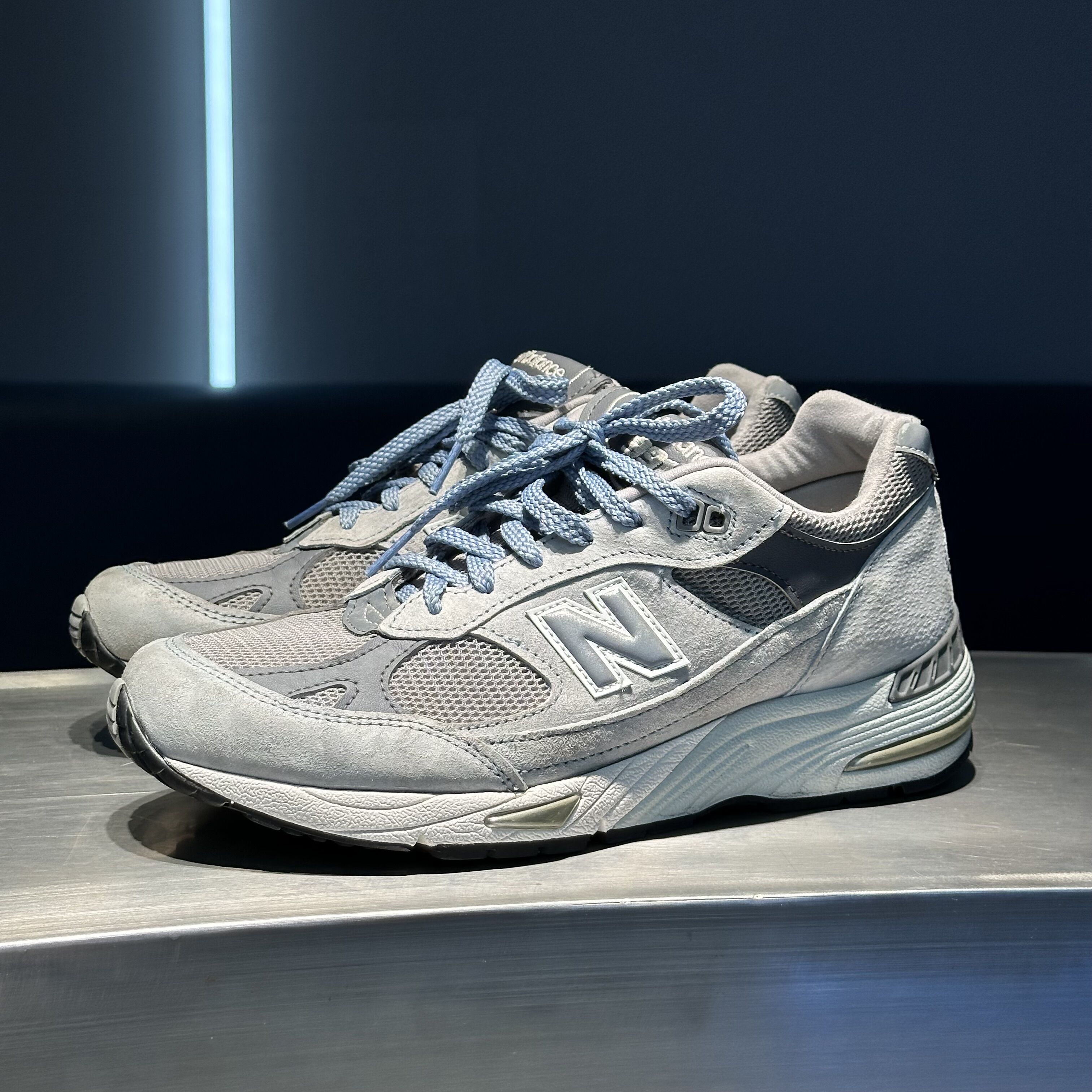 New Balance 991灰蓝休闲鞋/41.5码/无原盒配件/95新/M991BGG