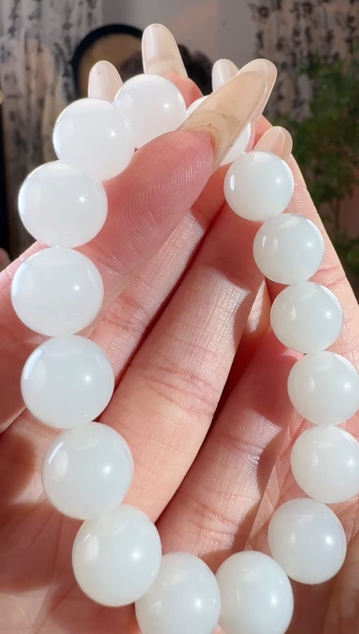 【闪购商品】和田玉（白玉）手串未镶嵌白玉手串