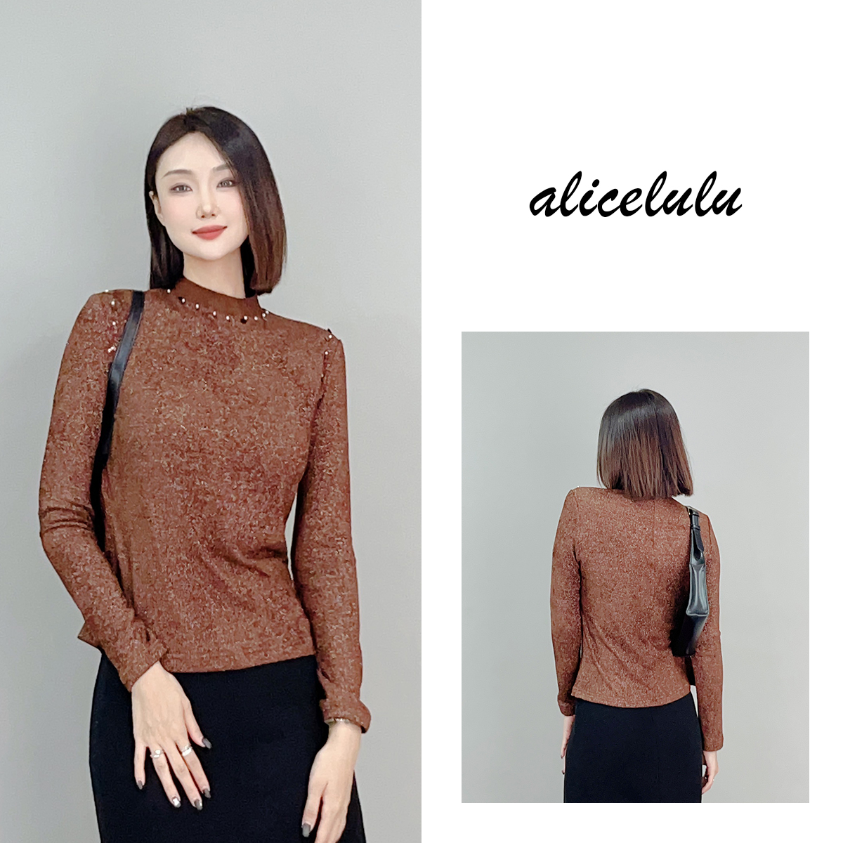 原 ALICE “宝石星空”衬衫 细闪迷人 亮片钉珠 S2140943L