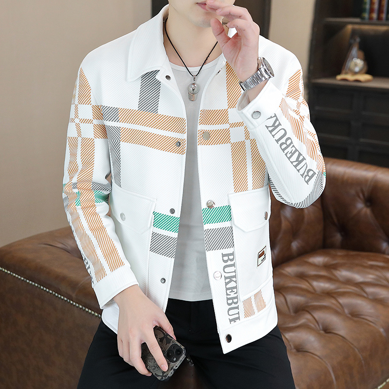 瑶发推荐 男士外套2023秋冬新款加棉加厚夹克韩版潮流短款帅气翻