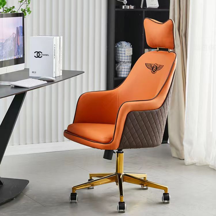 电脑椅家用舒适办公椅升降旋转椅高级会所美容美甲梳妆台软包椅子