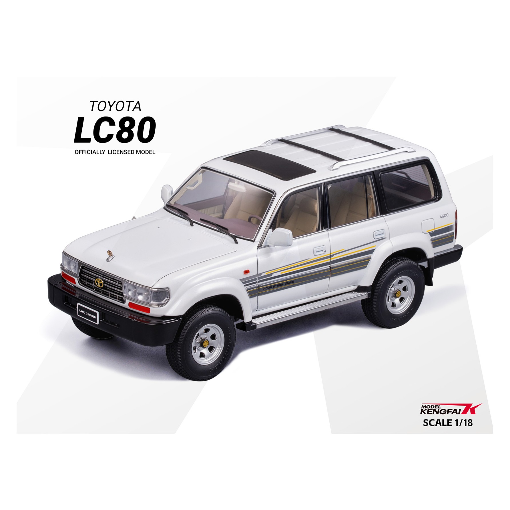 1/18 丰田LC80越野车 合金汽车模型