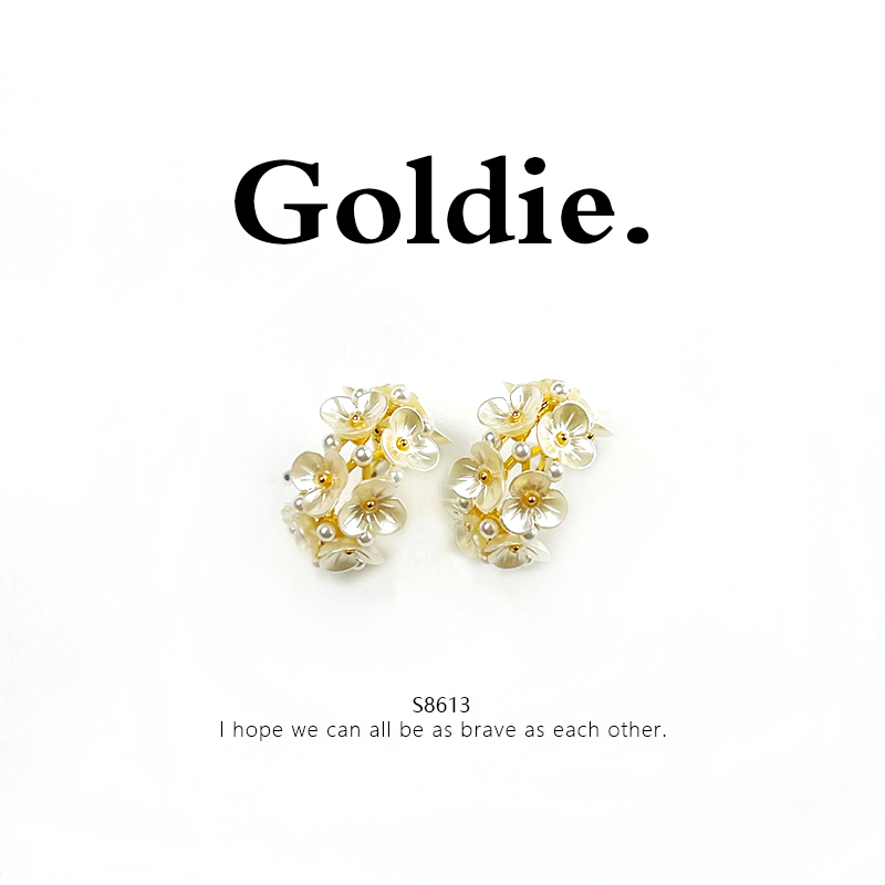 铜合金耳饰 设计师款百搭耳饰 8613