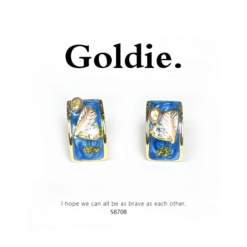 铜合金耳饰 设计师款经典时尚百搭气质耳饰 8708