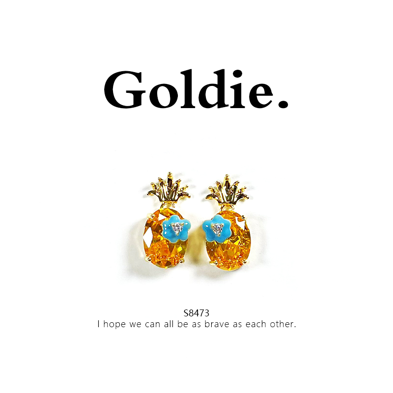 铜合金耳饰 轻奢设计师款耳饰～8473