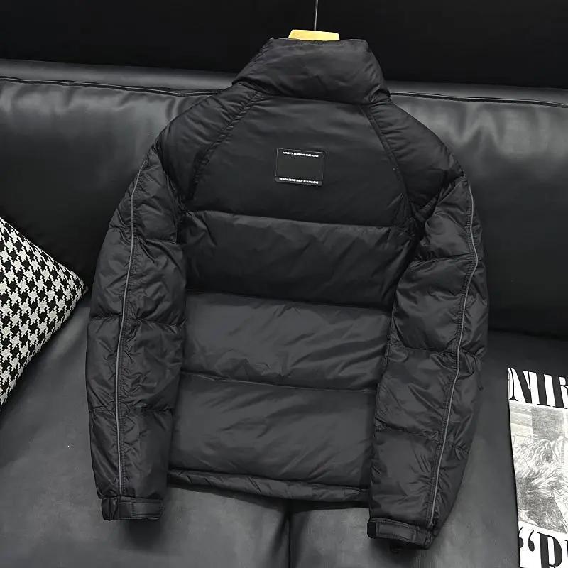 羽绒服新款清仓男装休闲灰色立领羽绒服外套男士潮流时尚韩