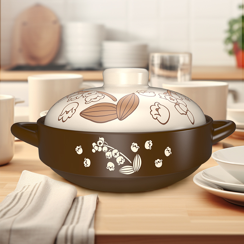 【遇见幸福】康舒煲仔锅干烧炒菜烹饪耐热砂锅炖煮焖煲家用砂锅铃兰