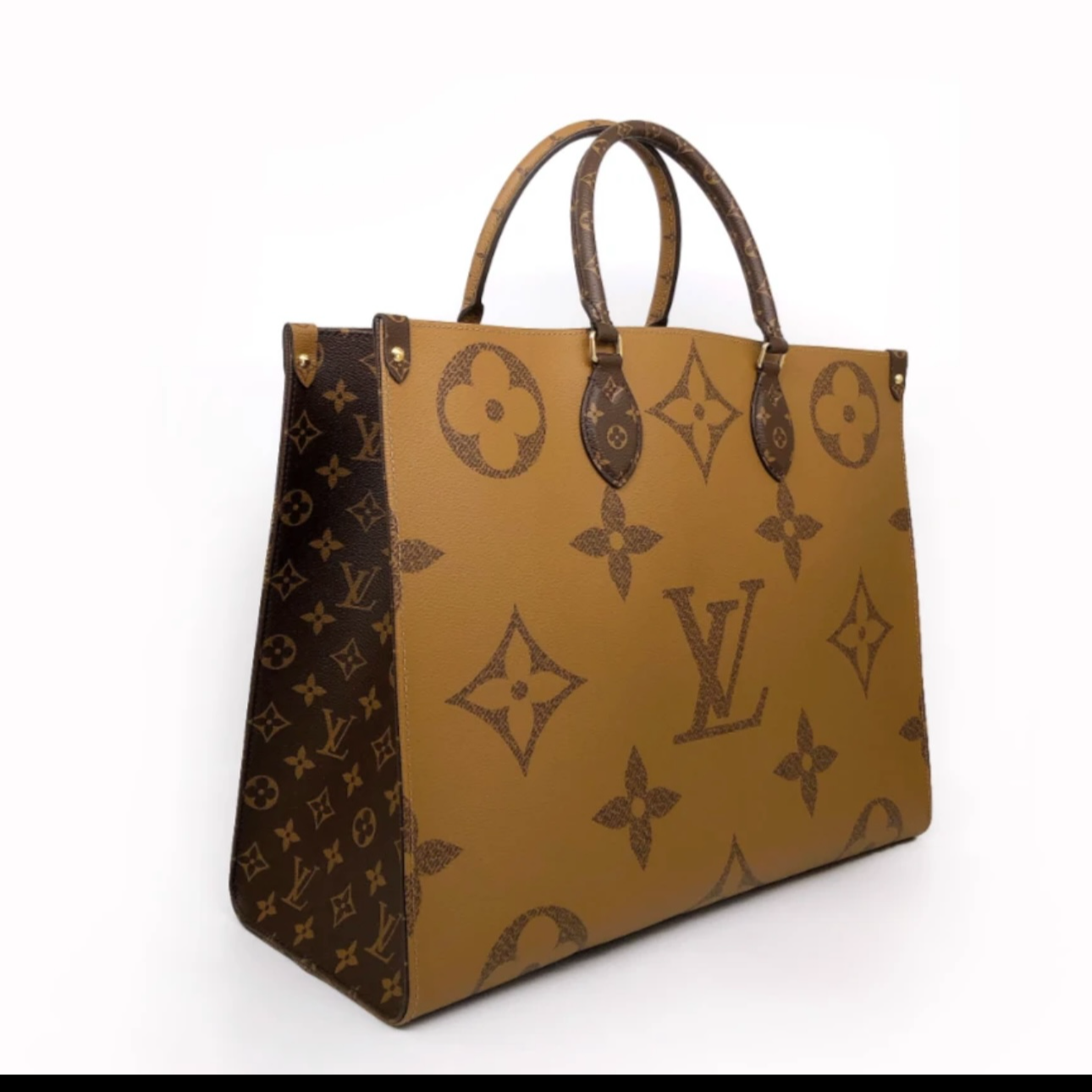 99新 LouisVuitton/路易威登 灵灵子老花中号ON THE GO单肩包