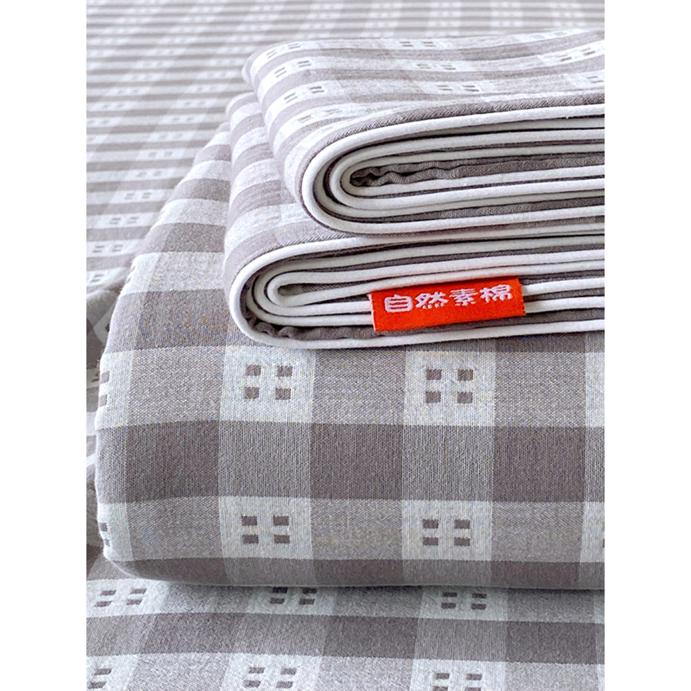 冬季加厚纯棉双层纱床单单件100全棉宿舍单人被单枕套三件套家用