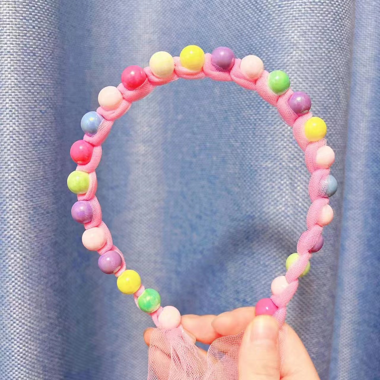 【班班精选】糖果彩虹精美成人儿童发箍发饰制作材料