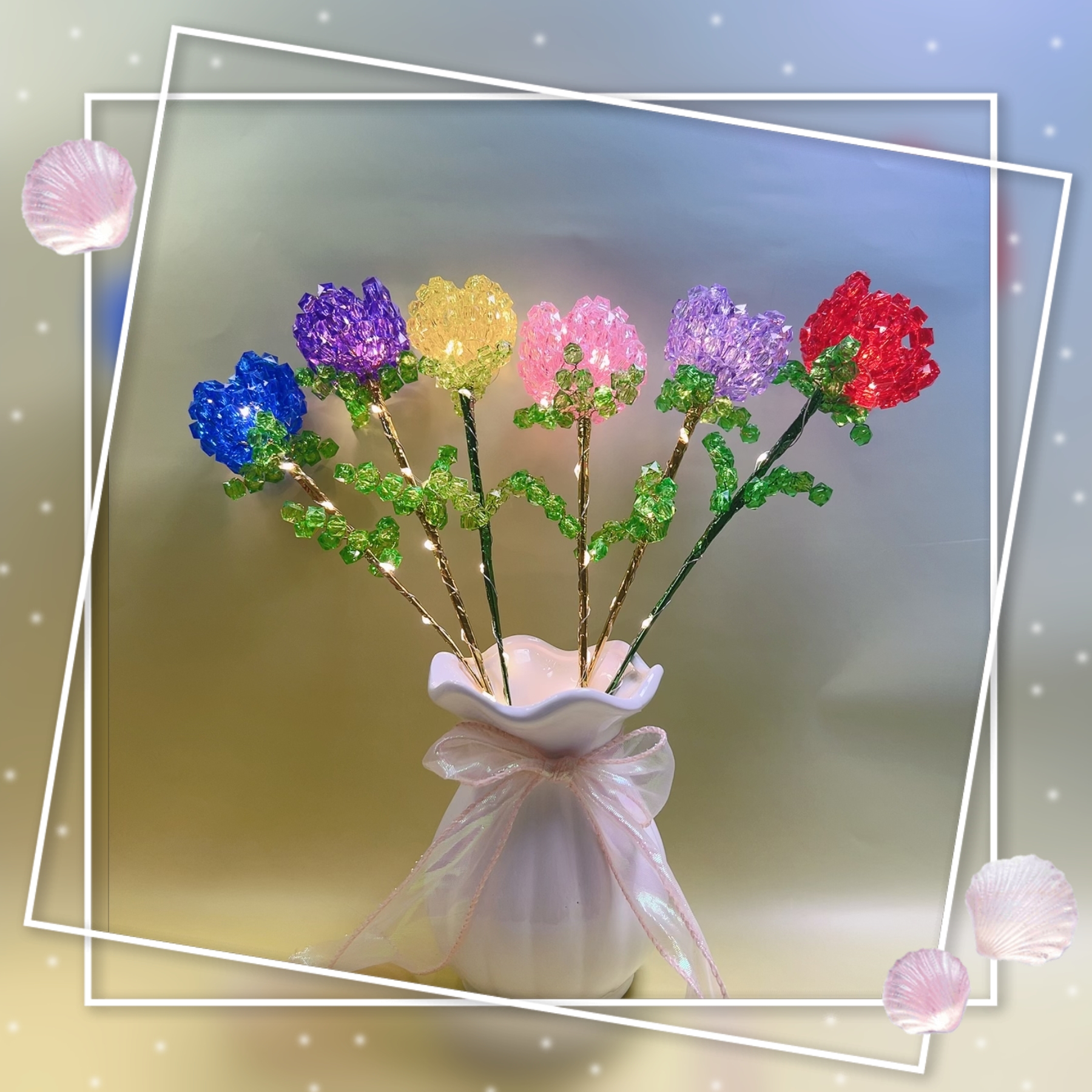 【班班精选】致敬教师节炬献水晶玫瑰礼品花束材料