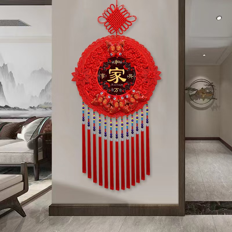 中式民族风中国结太阳花家居挂件客厅玄关电视沙发背景墙乔迁装饰