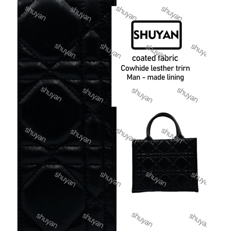 姝宴手工打造真皮女士新款包TA0119黑色菱格银扣