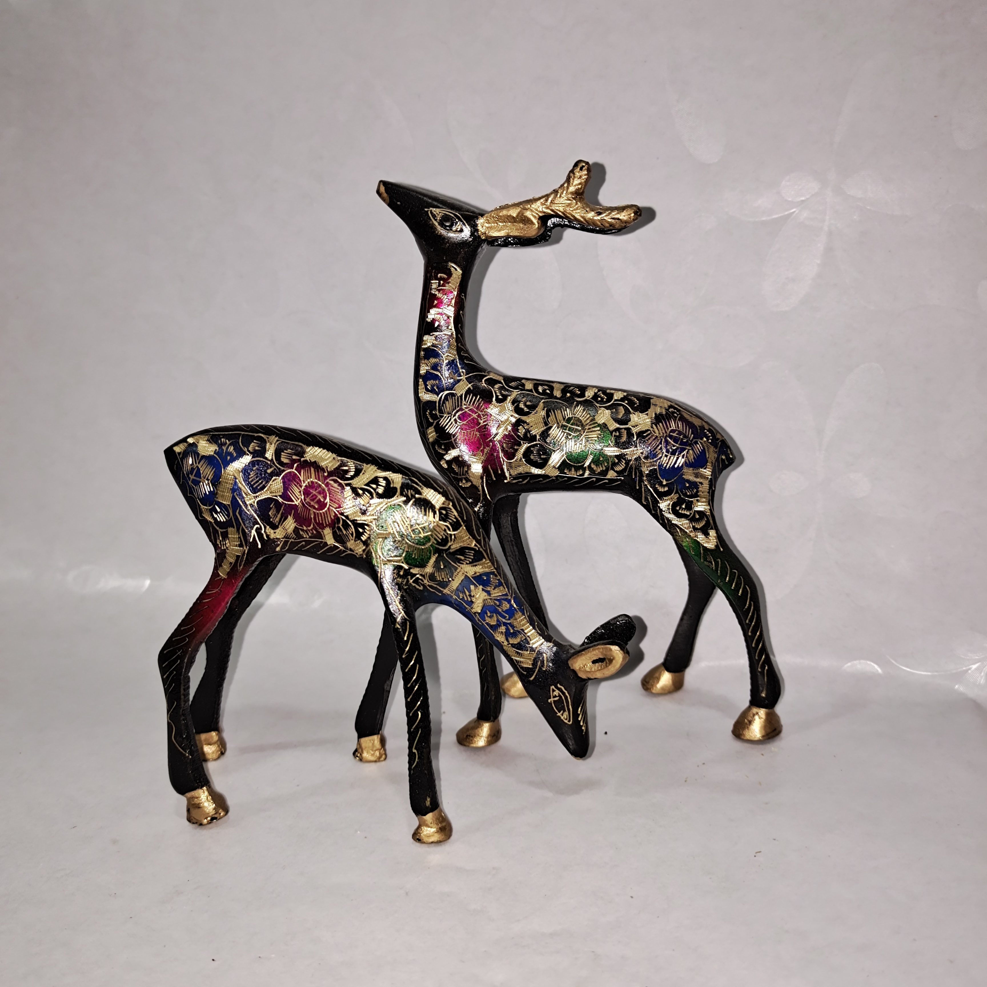 高15厘米铜鹿巴基斯坦铜摆件家居饰品