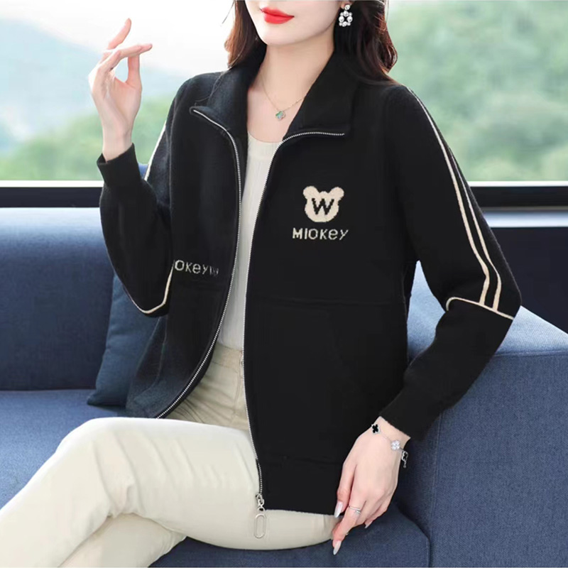 A31-A60号女士短款外套时尚洋气开衫外搭上衣春秋装新款气质毛衣