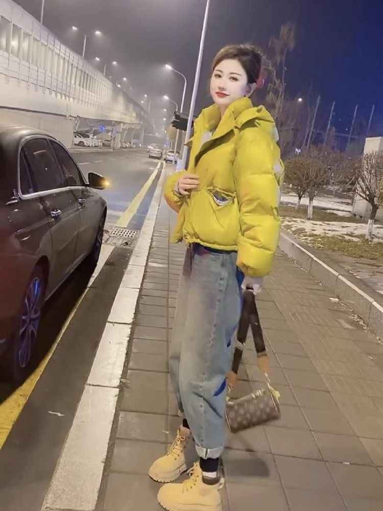 波登司羽绒服正品白鸭绒爆款户外年季时尚洋气女款女士短款夹克加