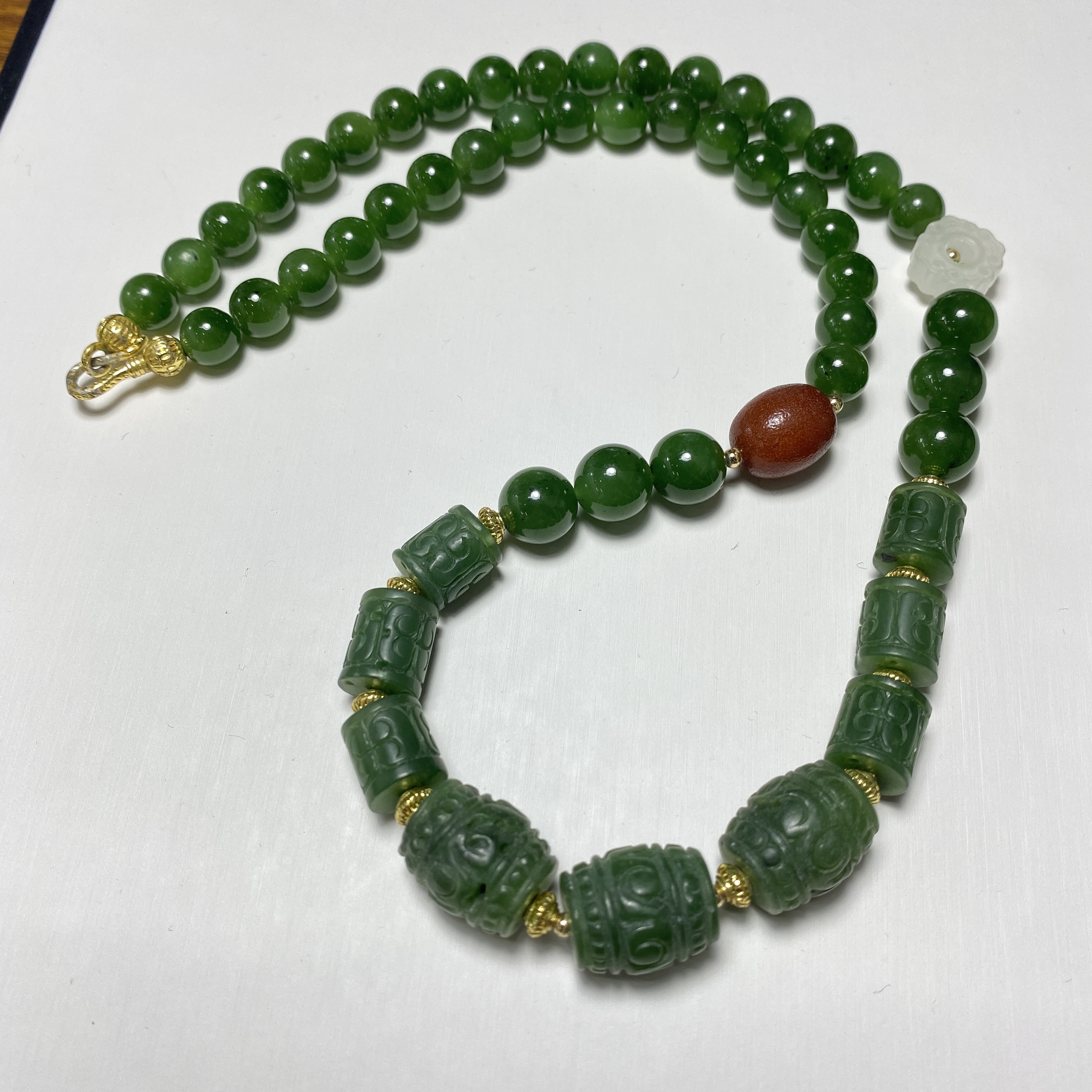 和田玉碧玉路路通项链多样性发一