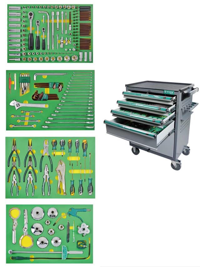 约克 210件组套工具+工具车 快修快保工具