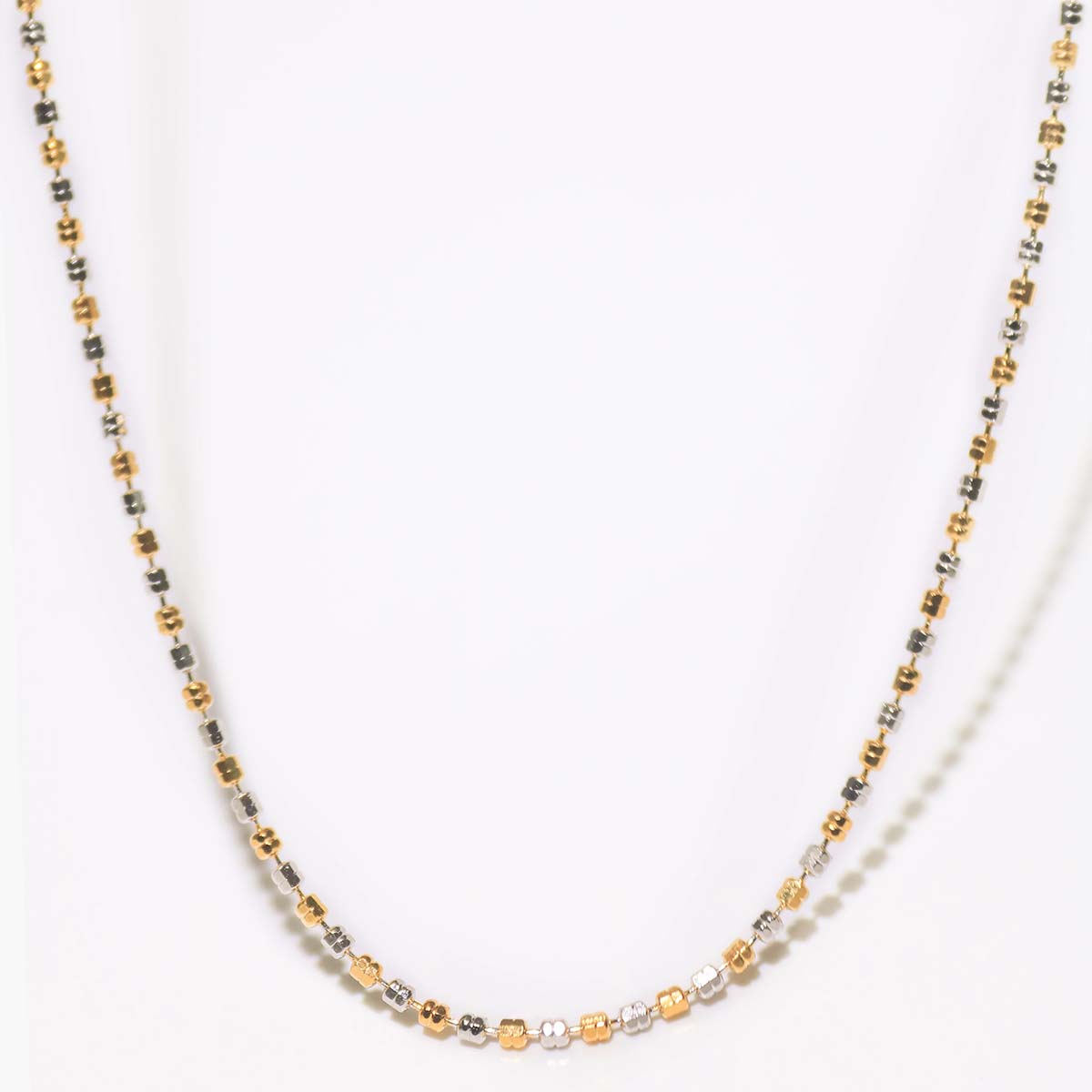 链子925银 项链锁骨彩金色时尚项链车花圆珠链毛衣链