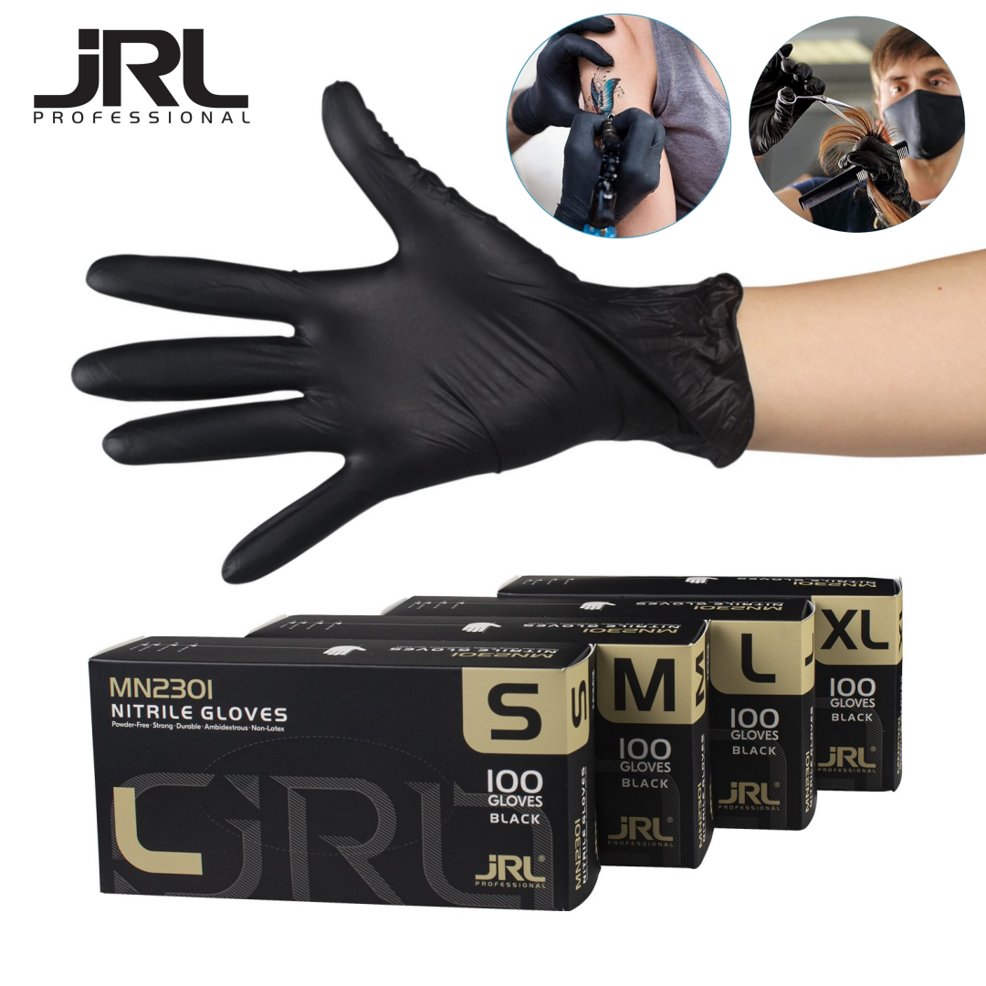 JRL一次性手套理发店美发剪发专用烫染焗油防水防污手套丁腈手套