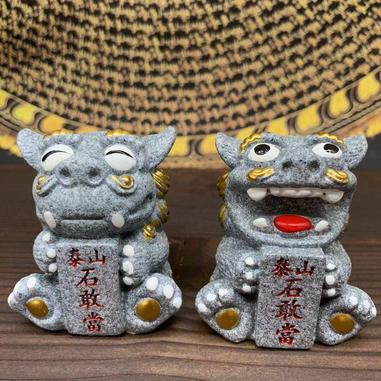 泰山石敢当 瑞兽平安招米 可爱摆件